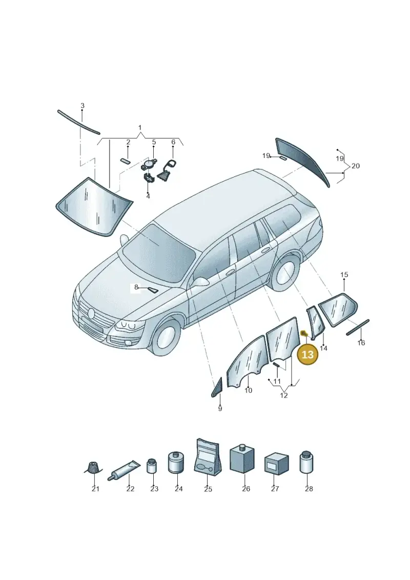 N90598804 — Volkswagen Golf Estate 1.4 (2014-2017) diagram 796845000, position 13