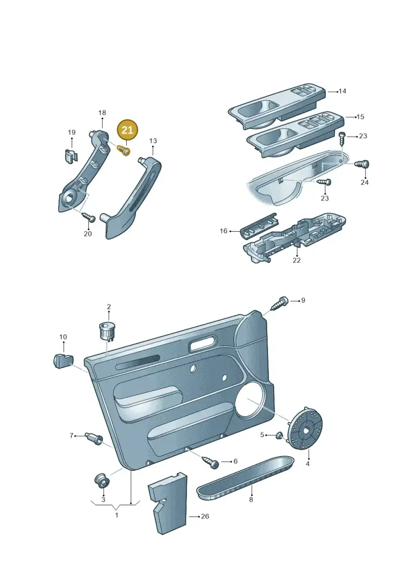 N90611102 — Volkswagen Jetta City        "Mex"08> (2007-) diagram 203867000, position 21