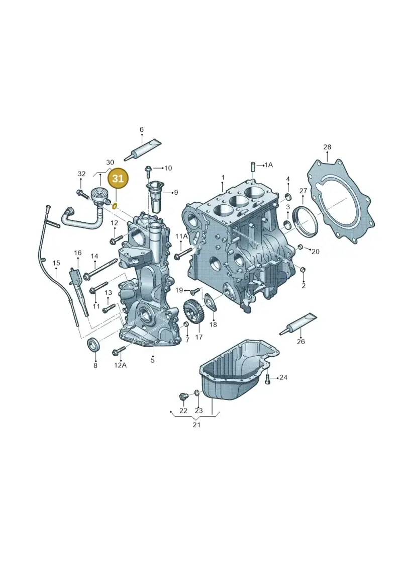 N90613201 — Volkswagen Polo (2012-2014) diagram 253103050, position 31
