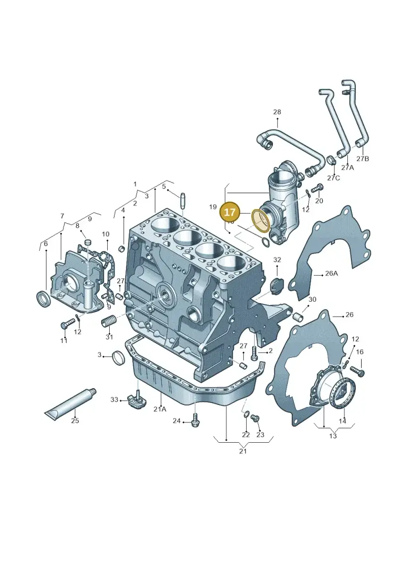 N90617501 — Volkswagen GOLF (2003-2005) diagram 253103000, position 17
