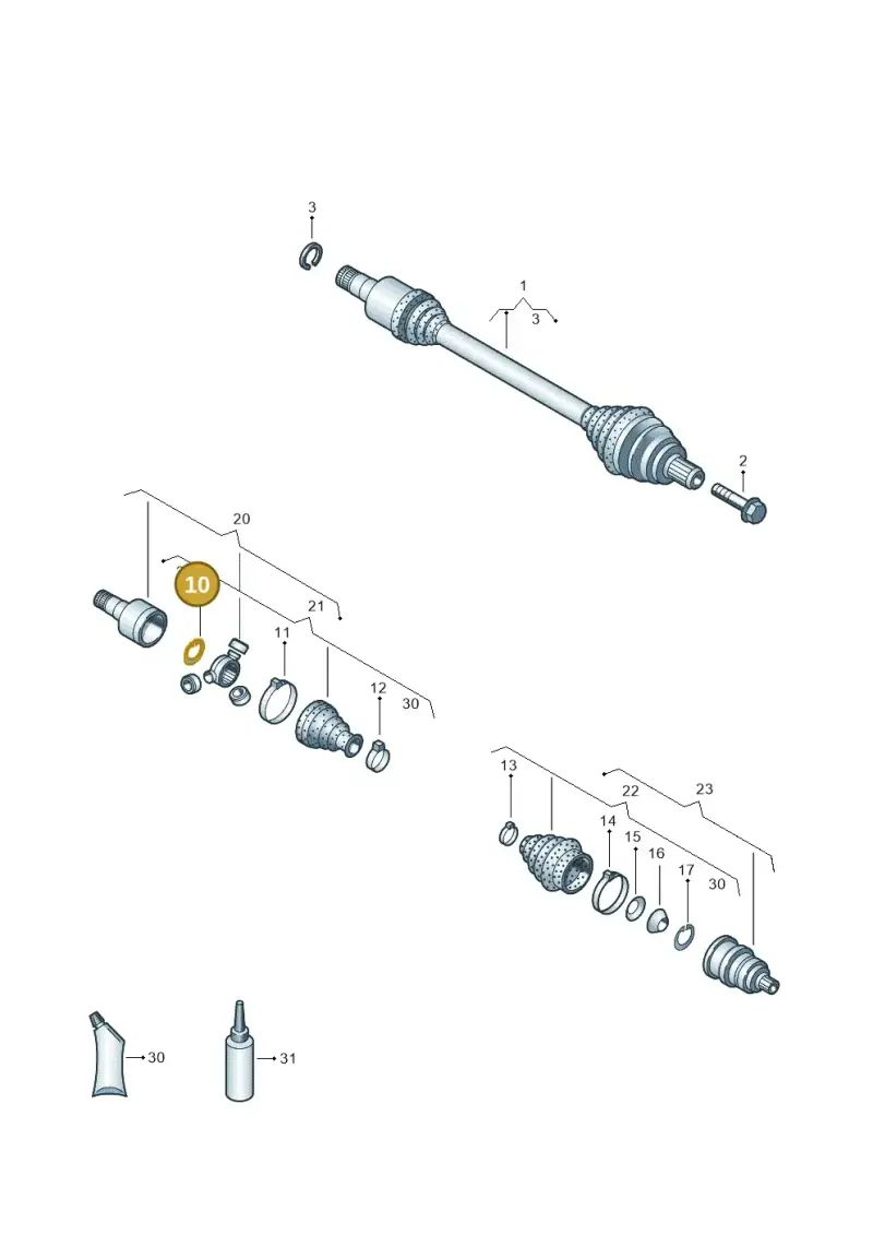 N90619401 — Volkswagen SHARAN/SYNCRO (1995-2000) diagram 460407520, position 10