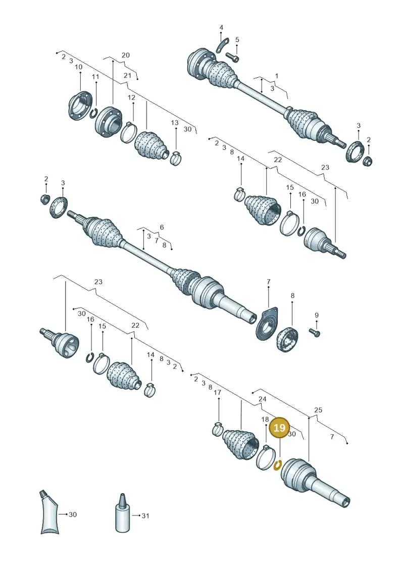 N90619401 — Volkswagen Caravelle (2015-2019) diagram 731407200, position 19