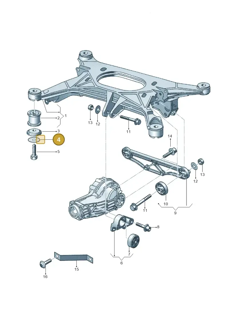 N90625003 — Volkswagen Phaeton 4motion (2010-2016) diagram 258505000, position 4