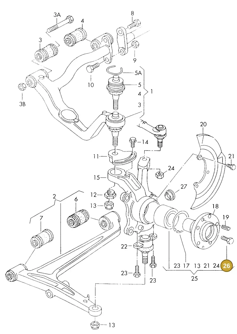 N90625101 — Volkswagen TRANSPORTER SYNCRO (1996-2003) diagram 117407100, position 26