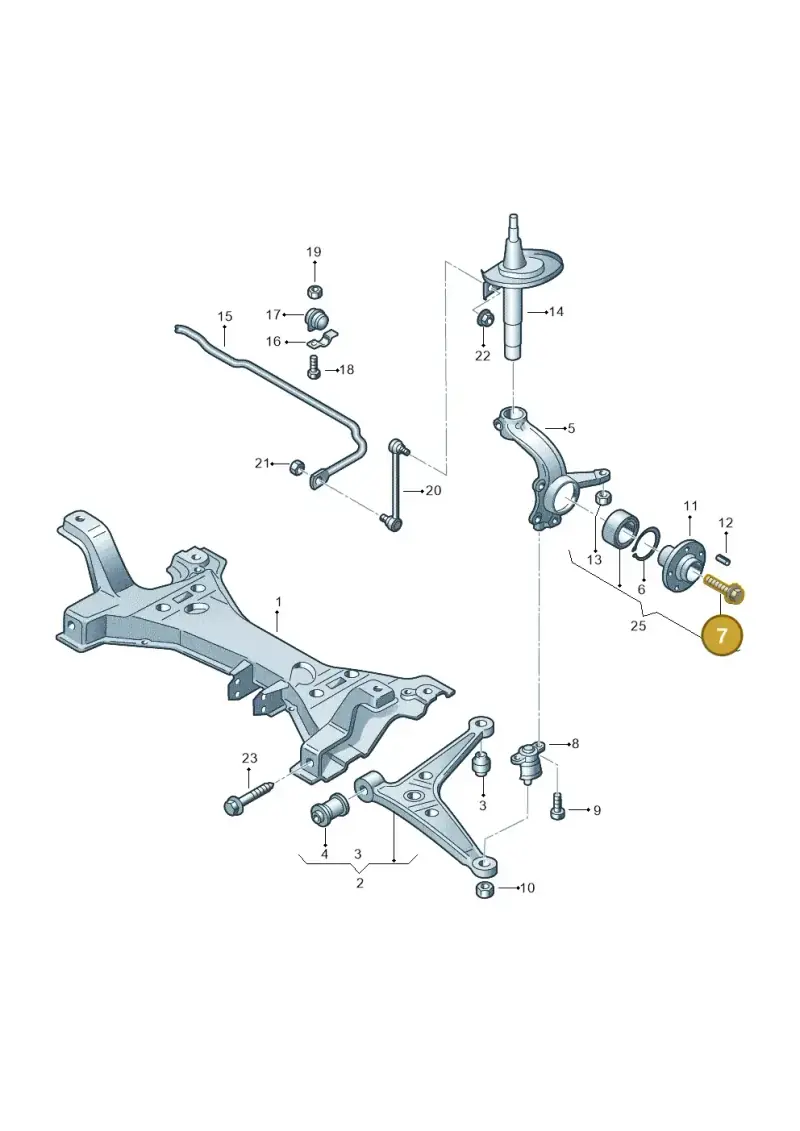 N90625101 — Volkswagen Sharan (2008-2010) diagram 244407100, position 7