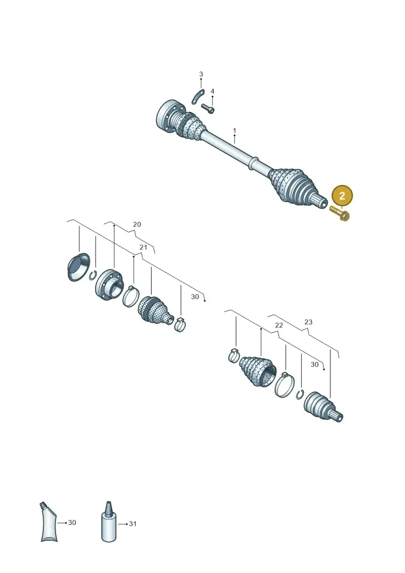 N90625101 — Volkswagen Amarok twin cab (2022-) diagram 894407200, position 2