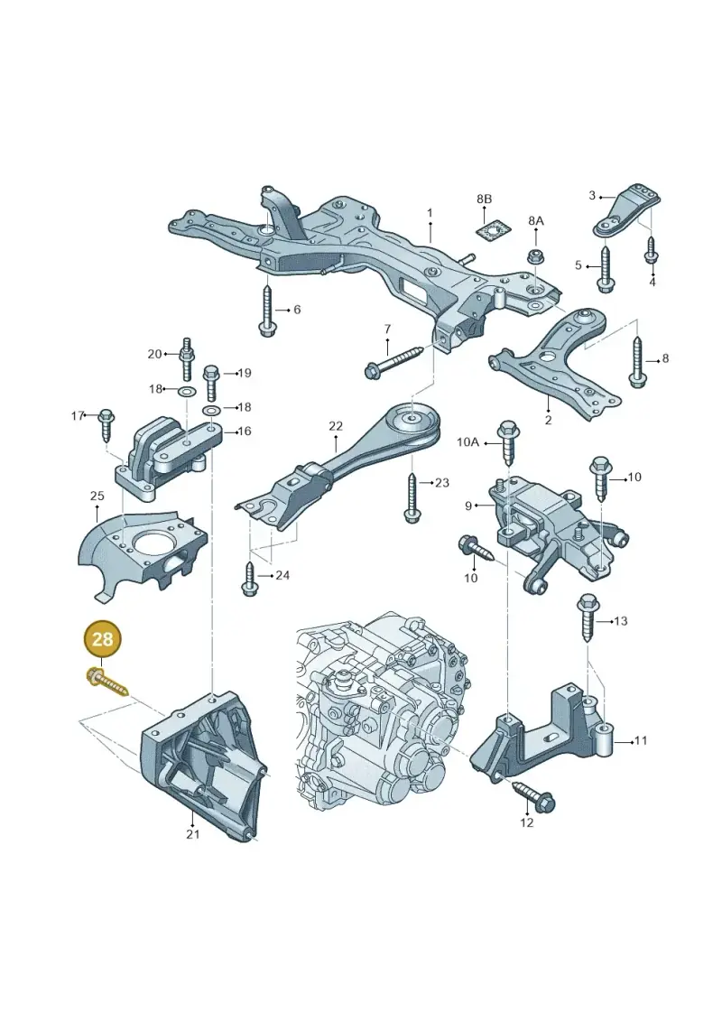 N90628303 — Volkswagen Polo (2012-2014) diagram 747199280, position 28