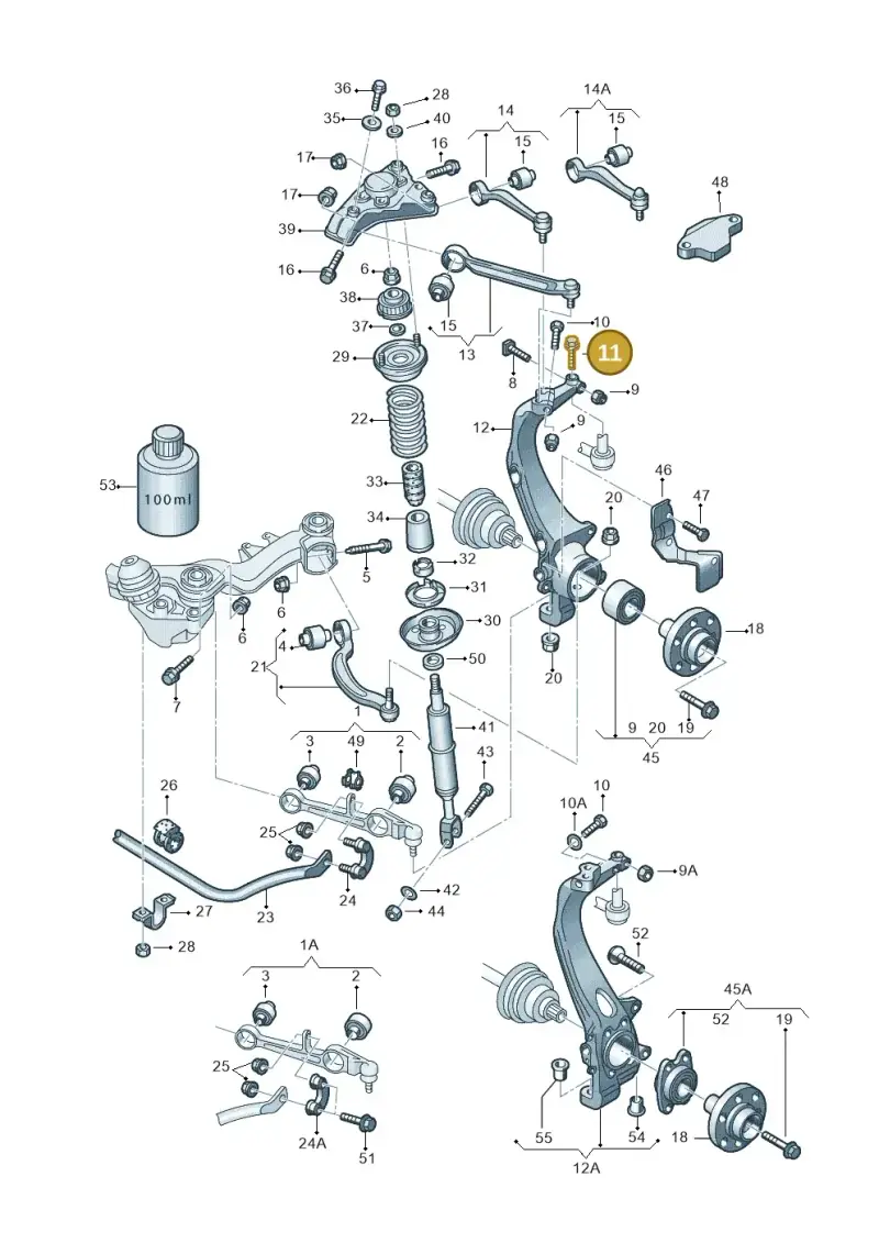 N90628902 — Volkswagen PASSAT                 00> (2000-) diagram 156407100, position 11