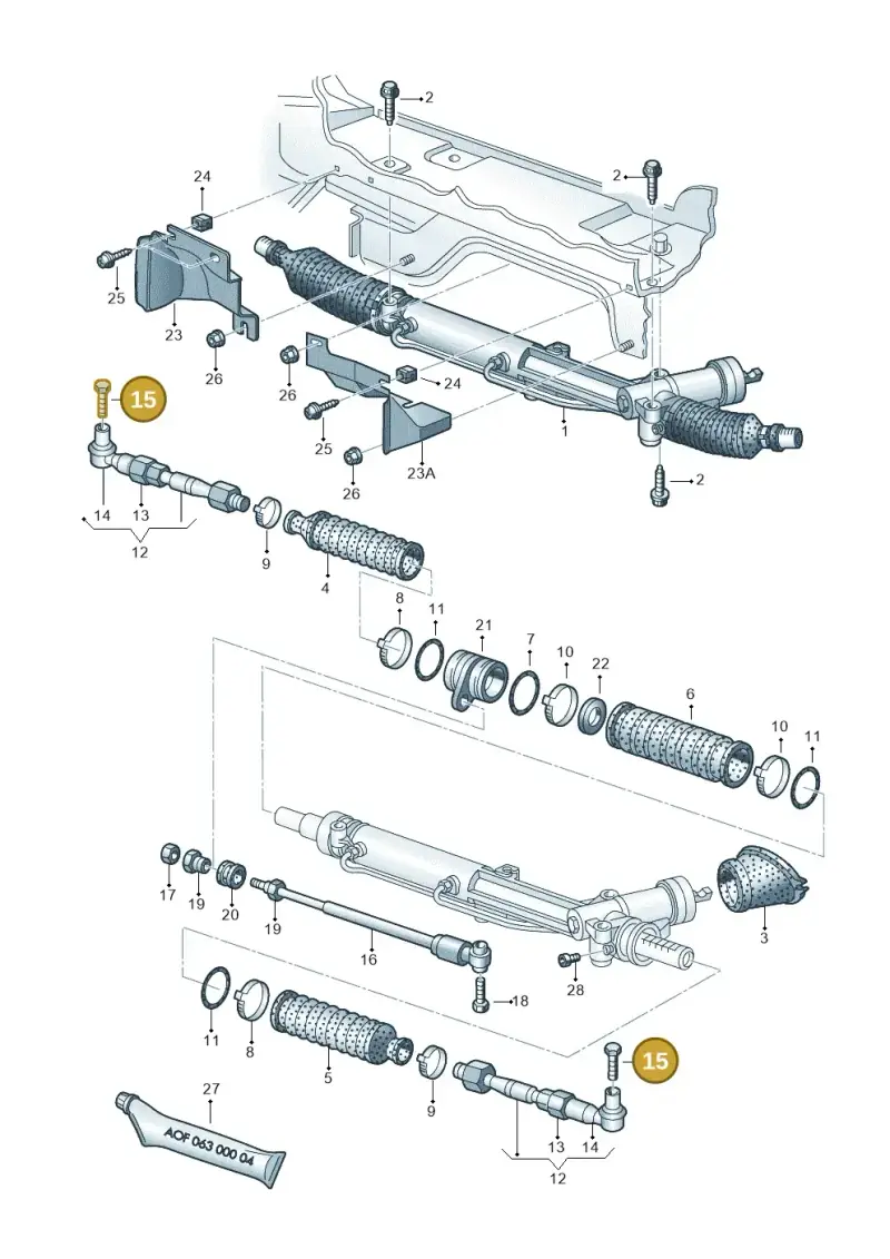 N90628902 — Volkswagen Passat syncro/4Motion (1998-2000) diagram 218422400, position 15