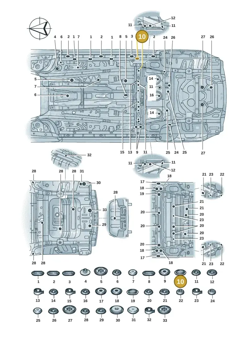 N90630001 — Volkswagen Tiguan 2.0 (2023-) diagram 57x803670, position 10