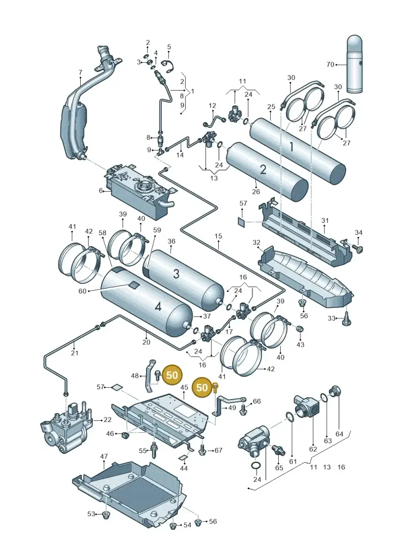 N90630504 — Volkswagen Touran 2.0 (2010-2015) diagram 658201080, position 50