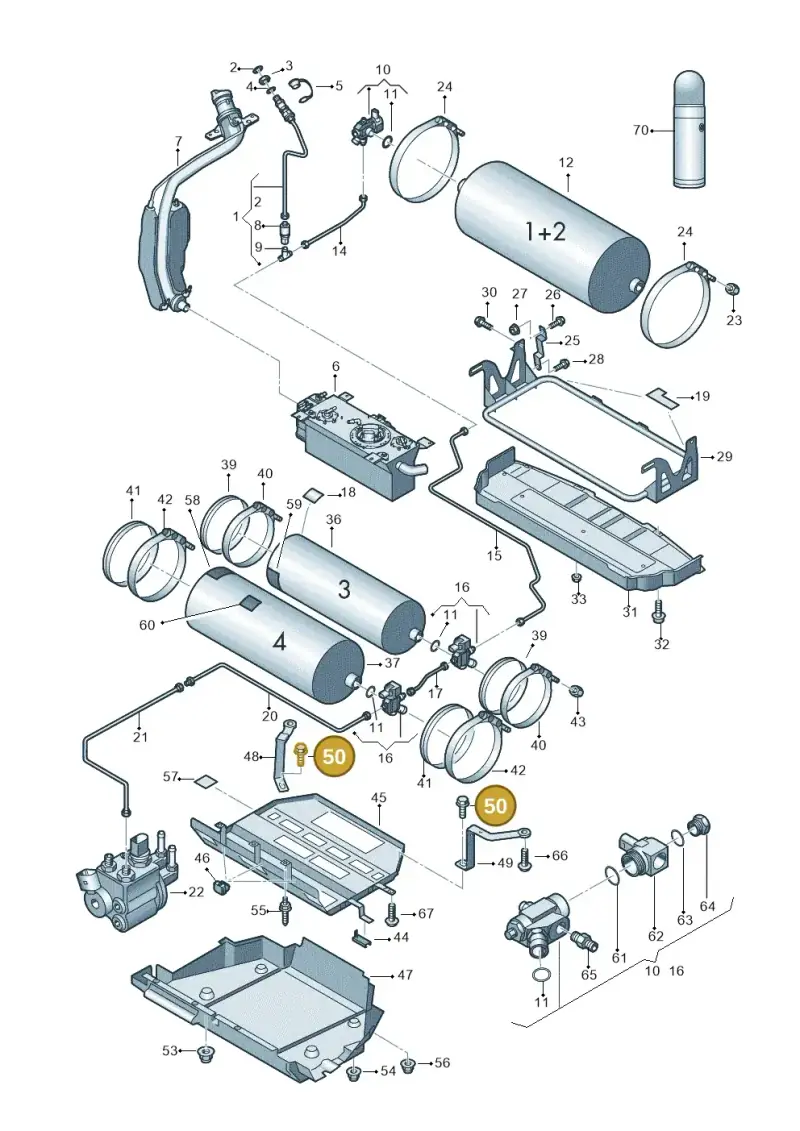 N90630504 — Volkswagen Touran 1.9 (2008-2010) diagram 658201090, position 50