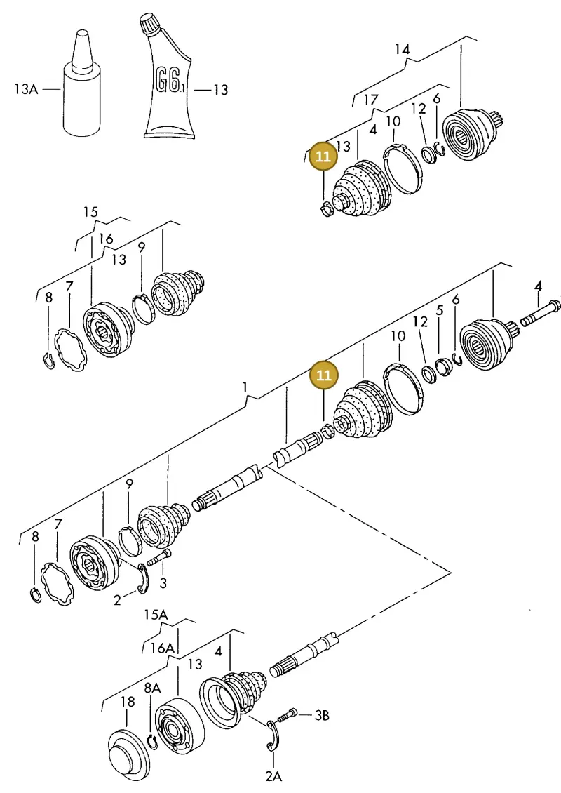 N90630801 — Volkswagen 701 platform diagram 220407200, position 11