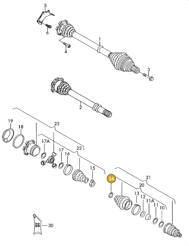 N90630801 — SEAT ALHAMBRA (1996-2000) diagram 404407250, position 14