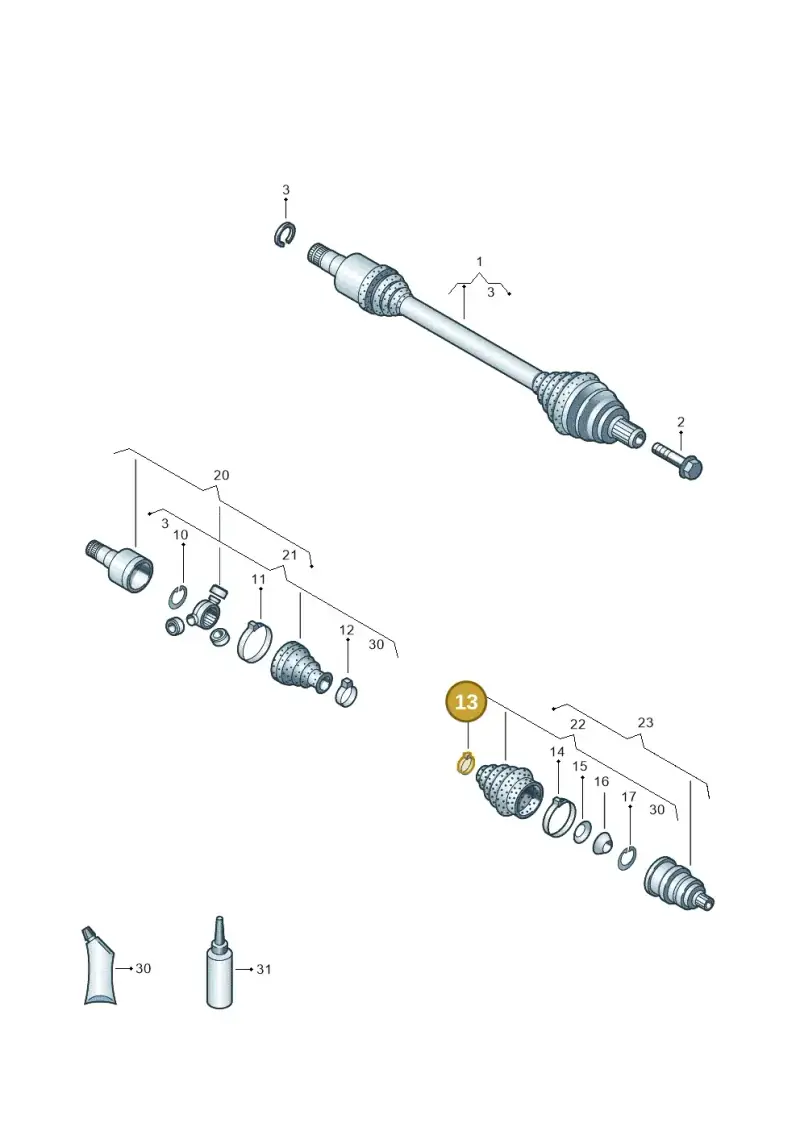 N90630801 — Volkswagen SHARAN/SYNCRO (1995-2000) diagram 460407520, position 13