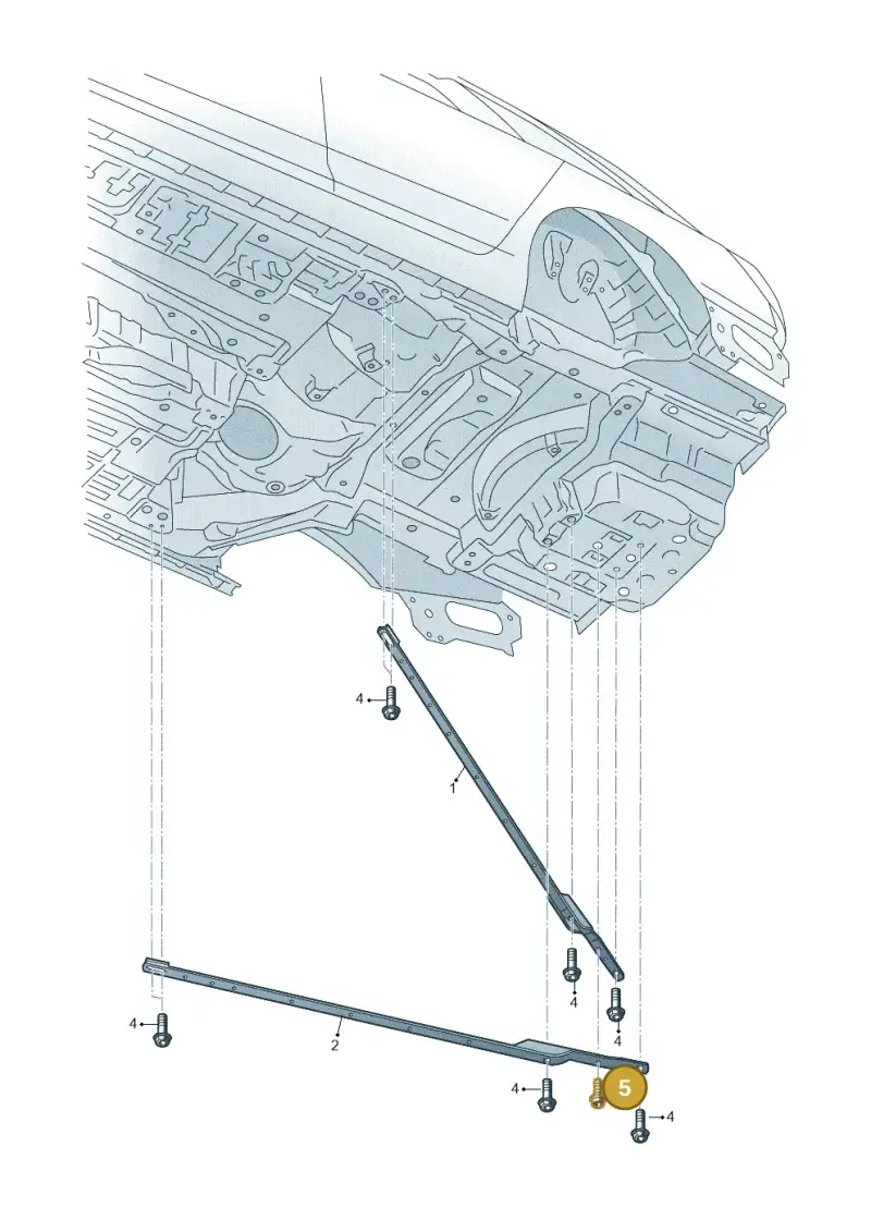 N90631906 — Audi RS4 Avant (2017-2025) diagram 438505600, position 5
