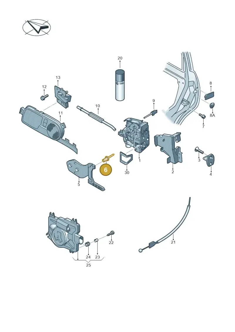 N90634901 — Volkswagen Phaeton 4motion (2008-2010) diagram 258837000, position 6