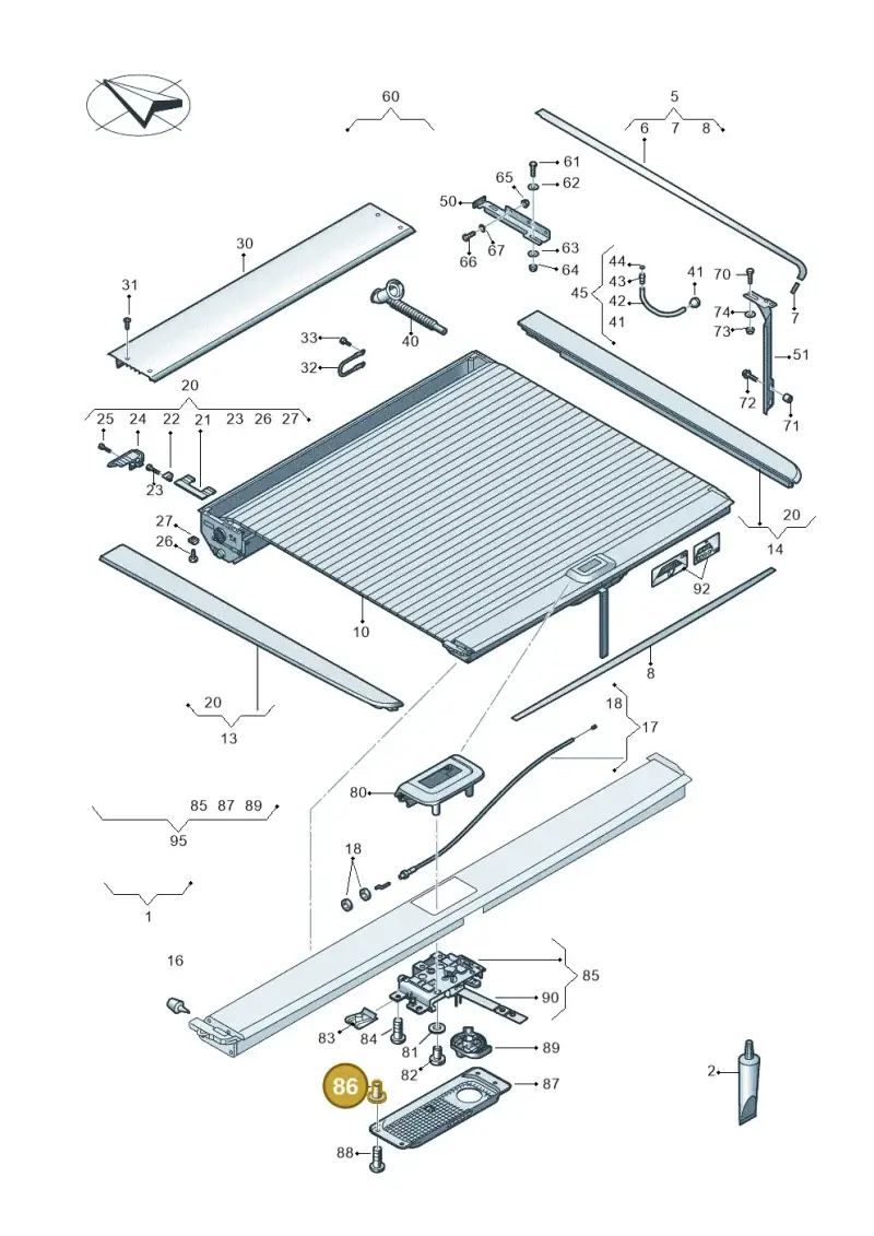 N90636502 — Volkswagen Amarok twin cab (2016-2022) diagram 749860800, position 86