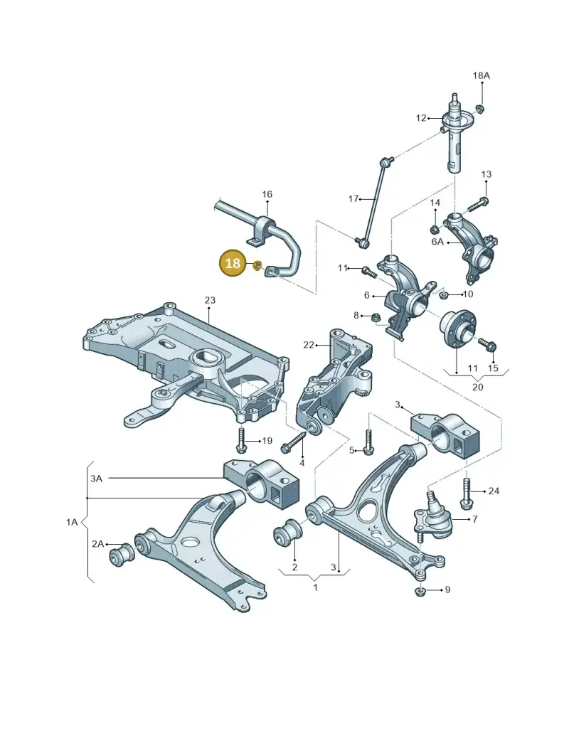 N90639703 — Volkswagen Caddy panel van (2008-2010) diagram 409407000, position 18