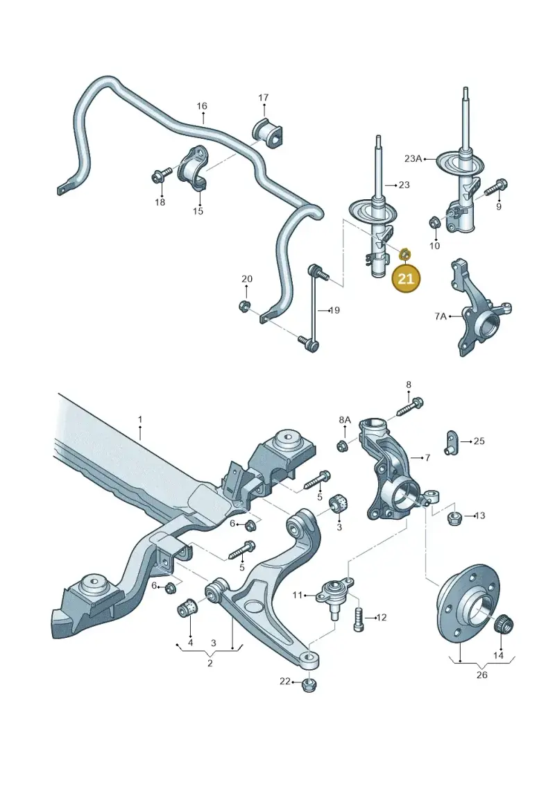 N90639703 — Volkswagen Single-cab transp. (2015-2019) diagram 410407000, position 21