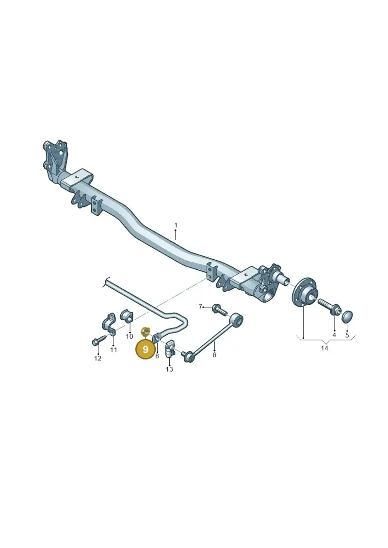 N90639703 — Volkswagen Caddy kombi (2015-2020) diagram 443501020, position 9