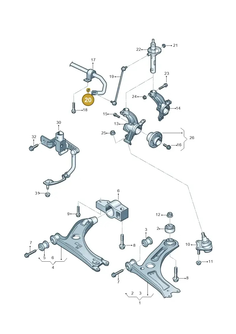 N90639703 — Volkswagen Caddy kombi (2015-2020) diagram 690407000, position 20