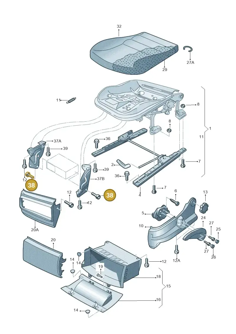 N90644805 — Skoda FABIA/COMBI            05> (2004-) diagram 225881000, position 38