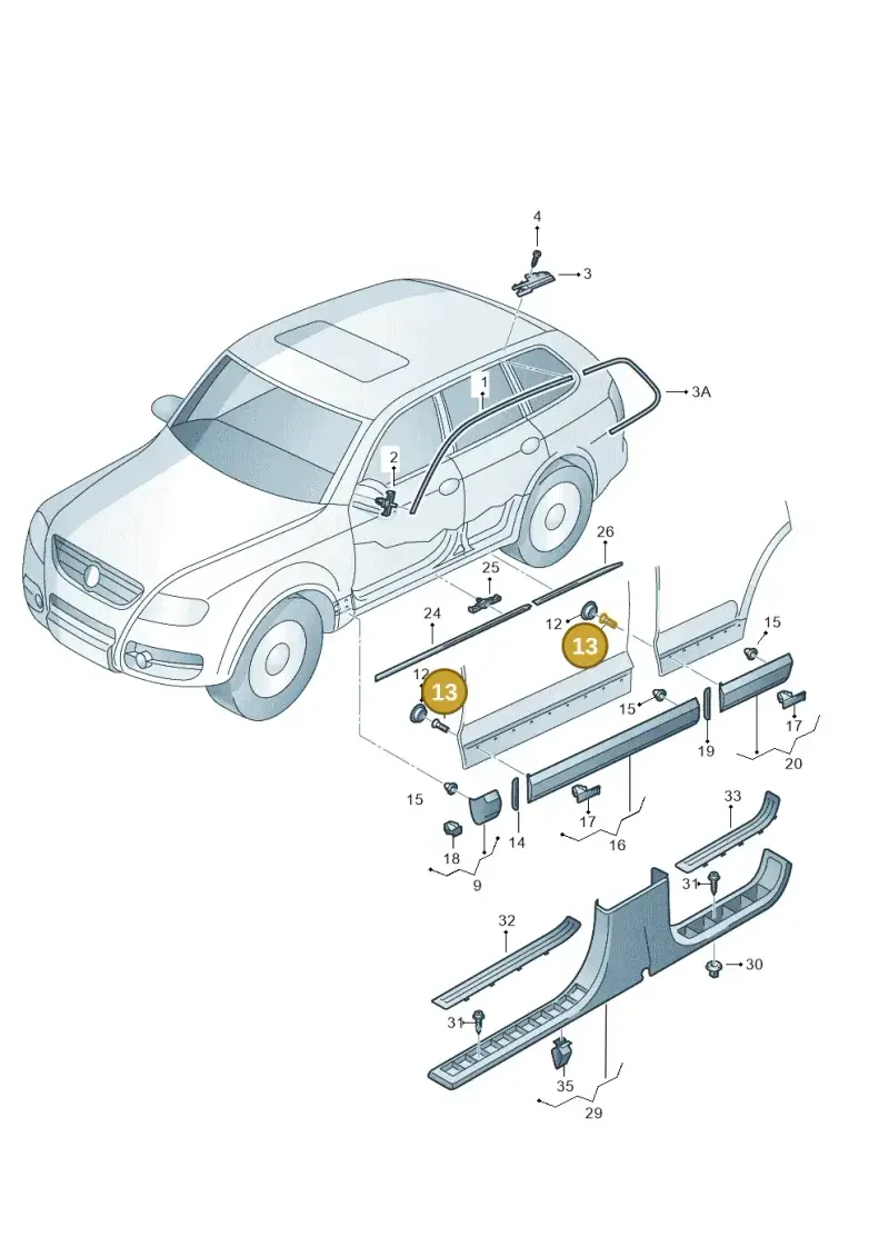 N90644805 — Volkswagen Touareg                08> (2007-) diagram 274853000, position 13