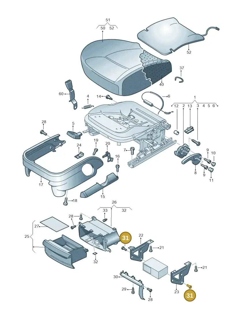 N90644805 — Volkswagen Polo (2008-2009) diagram 461881000, position 31