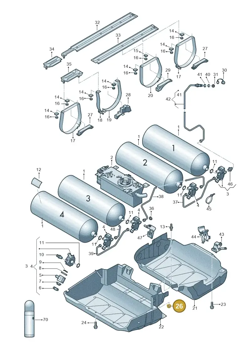 N90645301 — Volkswagen Caddy kombi (2015-2020) diagram 866201050, position 26