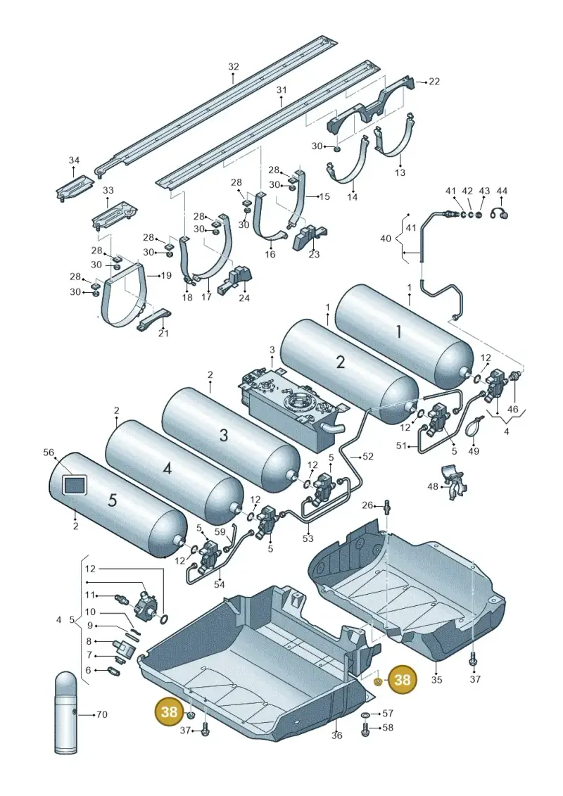 N90645301 — Volkswagen Caddy kombi (2015-2020) diagram 866201100, position 38