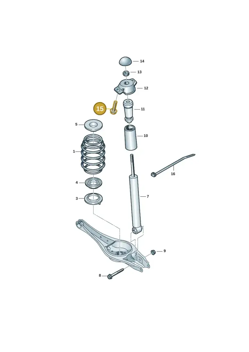 N90648402 — Volkswagen Golf 2.0 BlueMotion (2019-2024) diagram 2gk511000, position 15