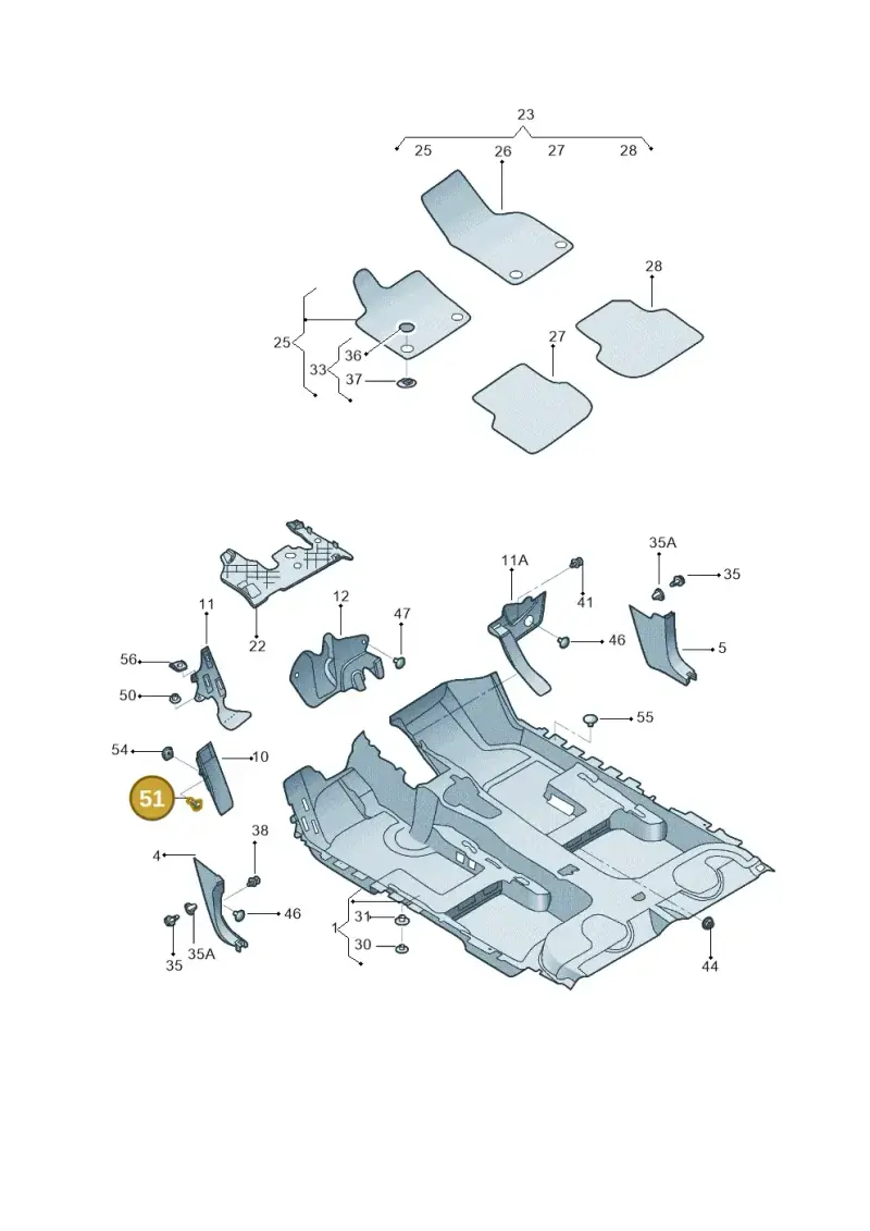 N90648704 — Volkswagen Jetta 2.0 (2015-2015) diagram 692863000, position 51