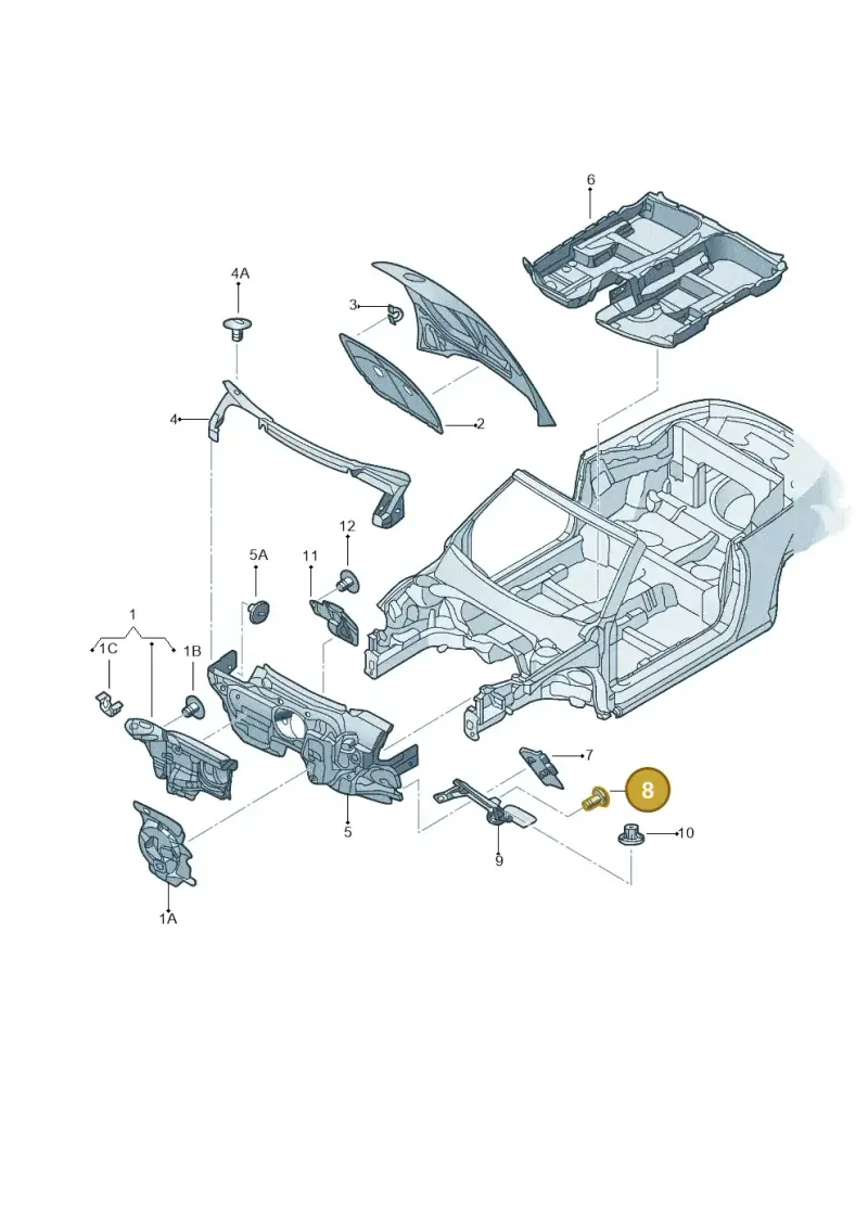 N90648704 — Volkswagen New beetle cabriolet (2016-2019) diagram 716863200, position 8