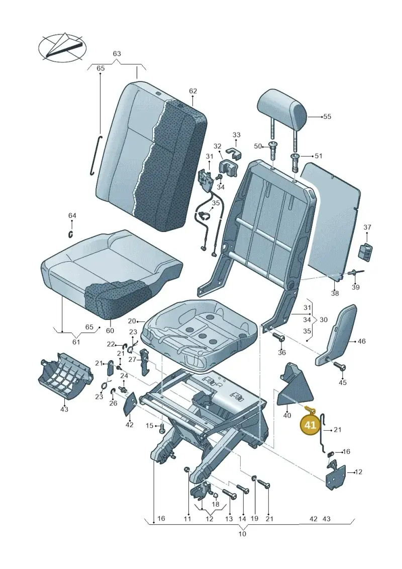 N90648704 — Volkswagen Caravelle (2015-2019) diagram 861883200, position 41