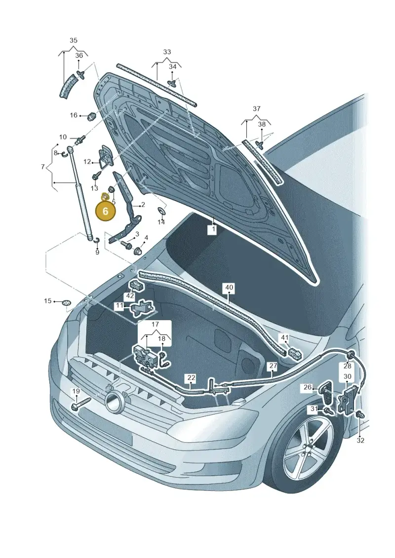 N90650001 — Volkswagen Golf 2.0 (2016-2020) diagram 746823000, position 6