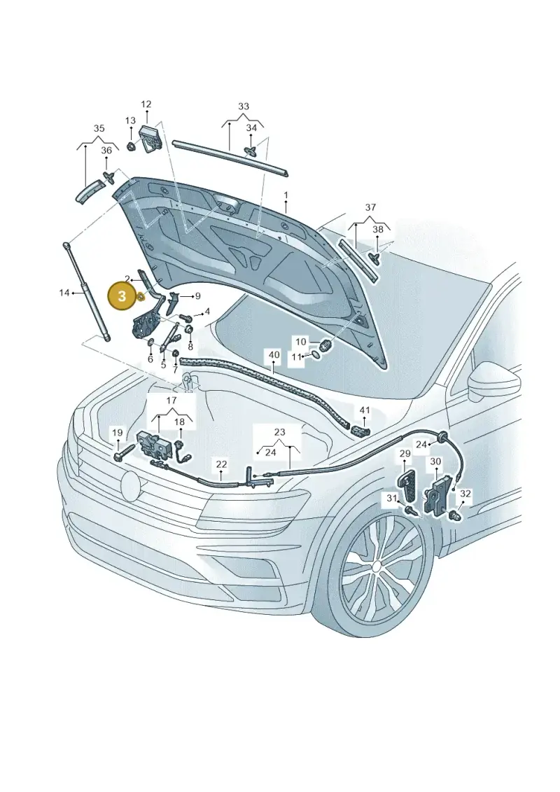 N90650001 — Volkswagen Tiguan 2.0 4Motion (2016-2024) diagram 884823000, position 3