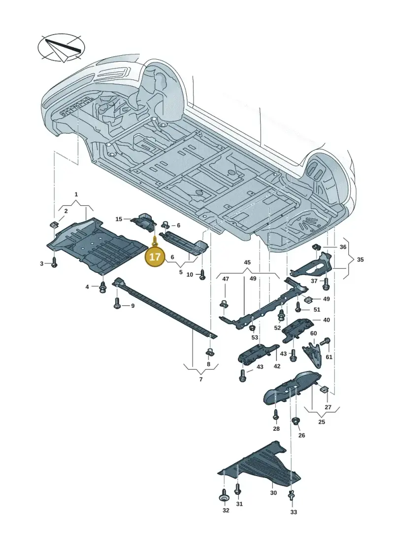 N90651302 — Volkswagen ID.7 Limousine Pro (2023-) diagram 14b825000, position 17
