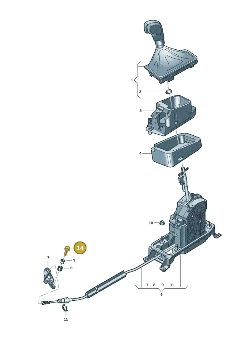 N90652204 — Volkswagen Taigo (2021-2024) diagram 2f0711400, position 14