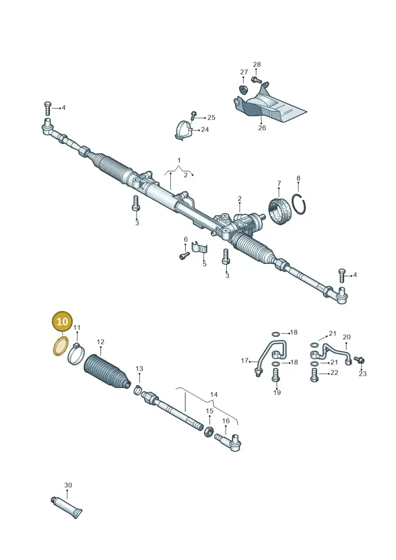 N90654202 — Volkswagen Phaeton 4motion (2008-2010) diagram 710422200, position 10