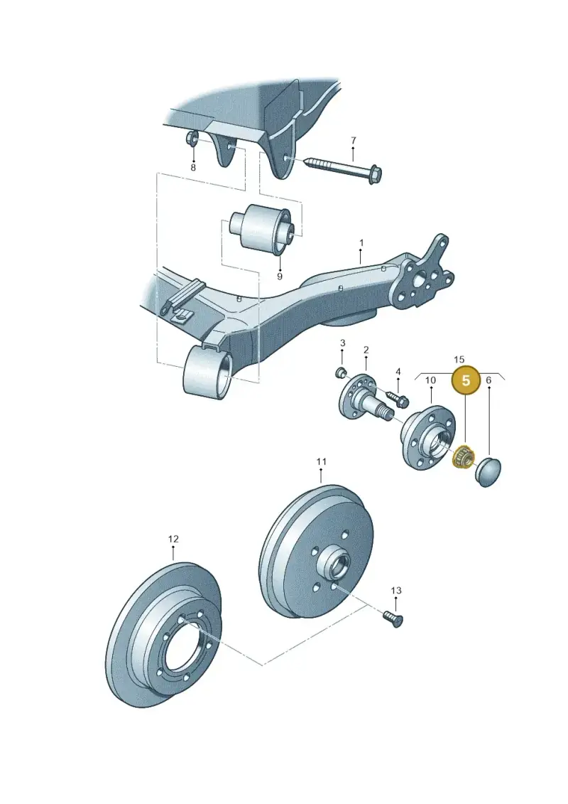 N90654502 — Volkswagen Polo 1.4 BlueMotion (2014-2017) diagram 253500200, position 5