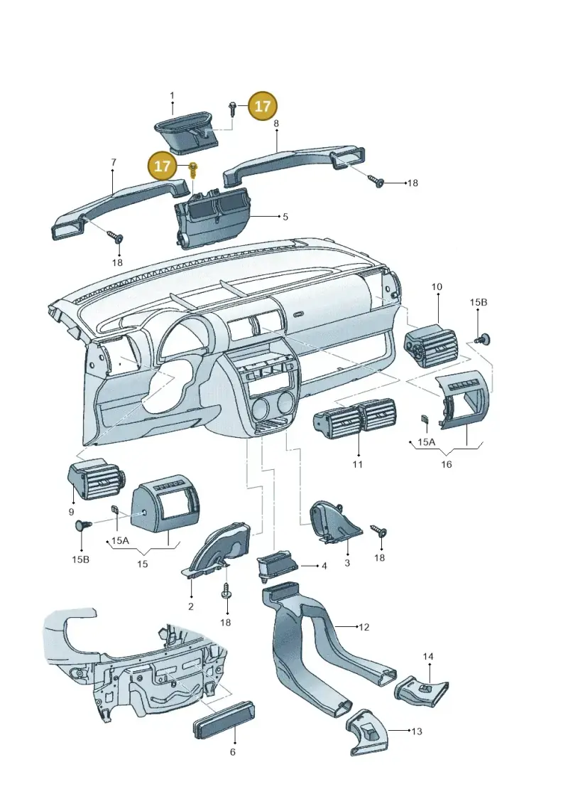 N90654602 — Volkswagen FOX                  M.05> (2005-) diagram 357819300, position 17