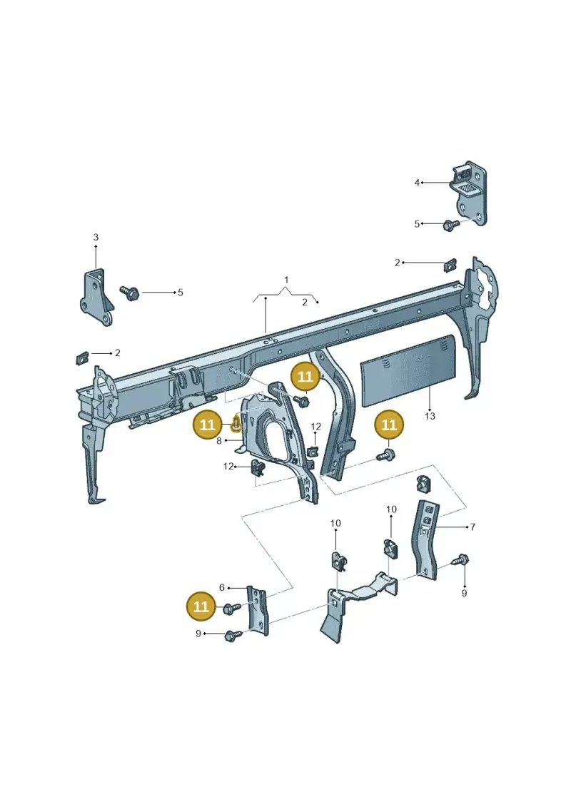 N90654602 — Volkswagen FOX                  M.05> (2005-) diagram 357857200, position 11