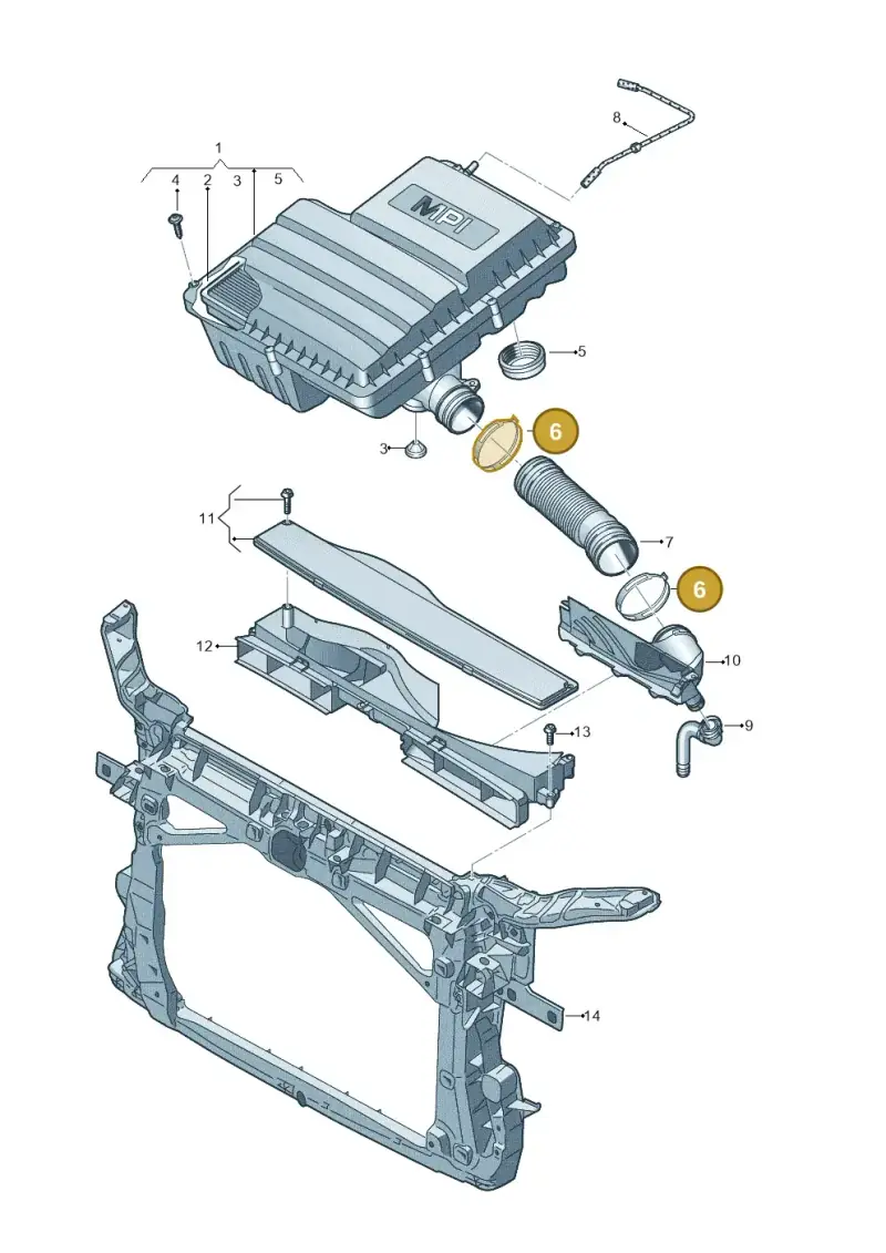 N90656201 — Volkswagen Caddy Maxi Kombi (2020-2024) diagram 781129200, position 6