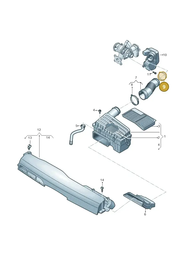 N90656401 — Volkswagen Taigo (2021-2024) diagram 837129050, position 9
