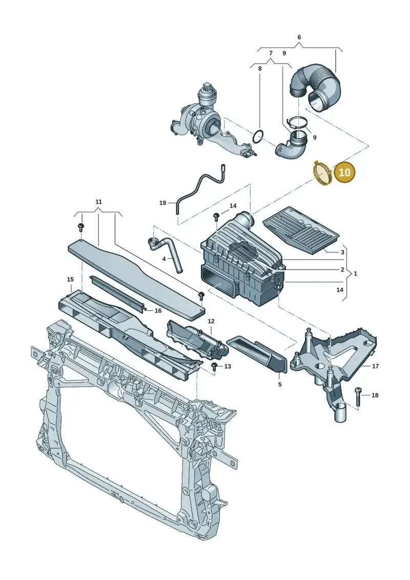 N90656501 — Volkswagen Multivan (2021-) diagram 7t0129070, position 10