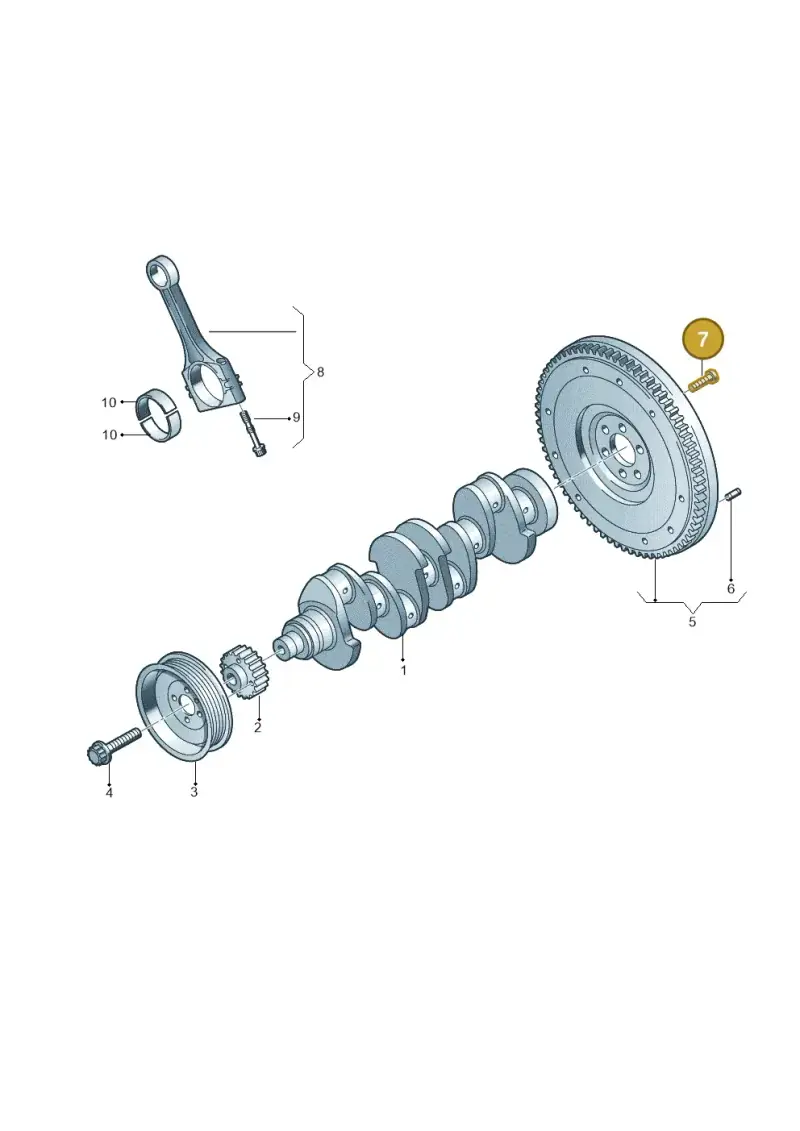 N90665001 — Audi A3 Sportback (2019-2021) diagram 723105100, position 7