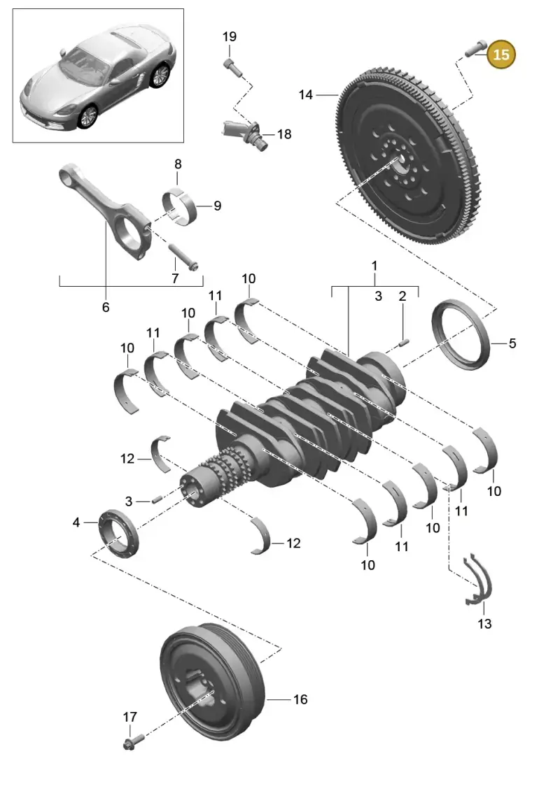 N90665101 — Porsche Boxster (2016-) diagram p48102000, position 15