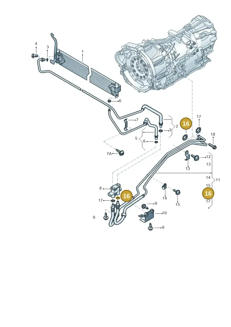 N90666003 — Volkswagen Amarok twin cab (2022-) diagram 2ha317012, position 16