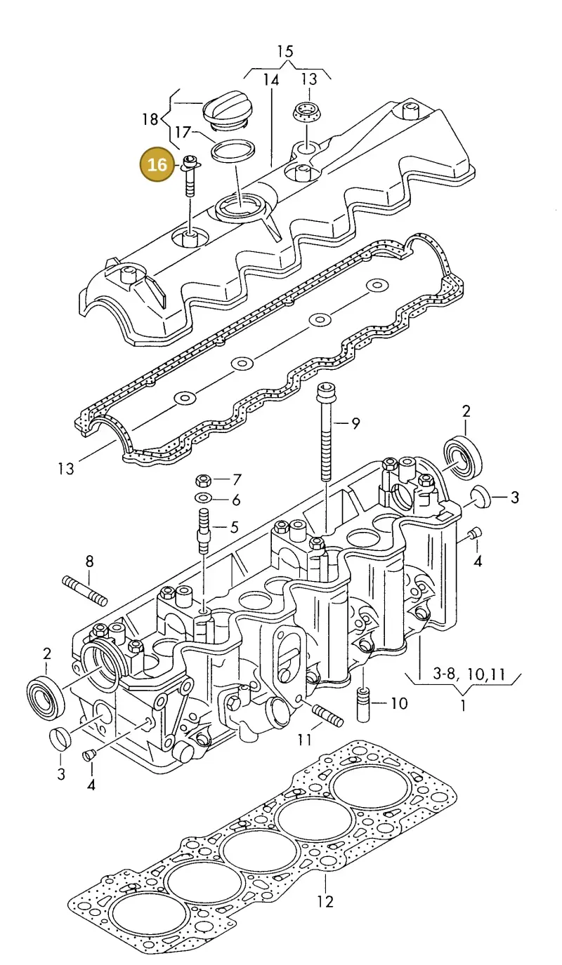N90666603 — Volkswagen DIES.-IND.-MOT.2,4>    81> (1981-) diagram 180103300, position 16